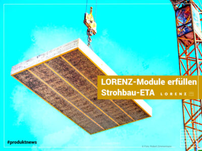 LORENZ-Strohbau-Produkte erfüllen bautechnische Voraussetzungen
